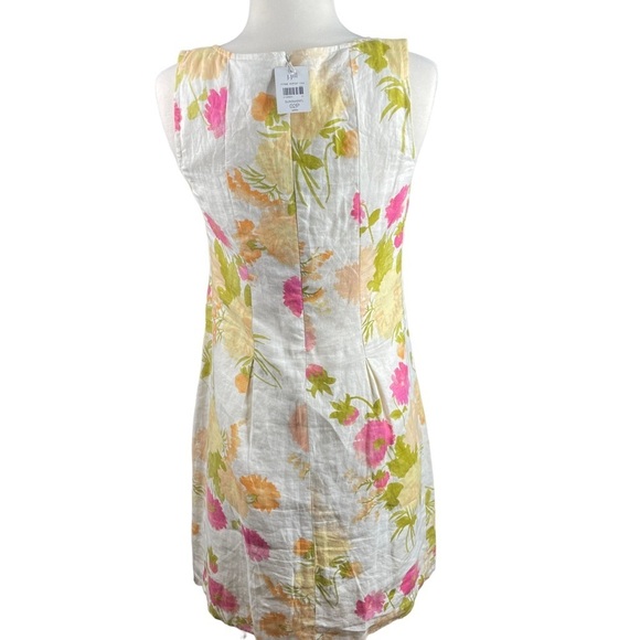 J. Jill | Floral Linen Sleeveless Dress Womens Size 2 - Picture 4 of 10